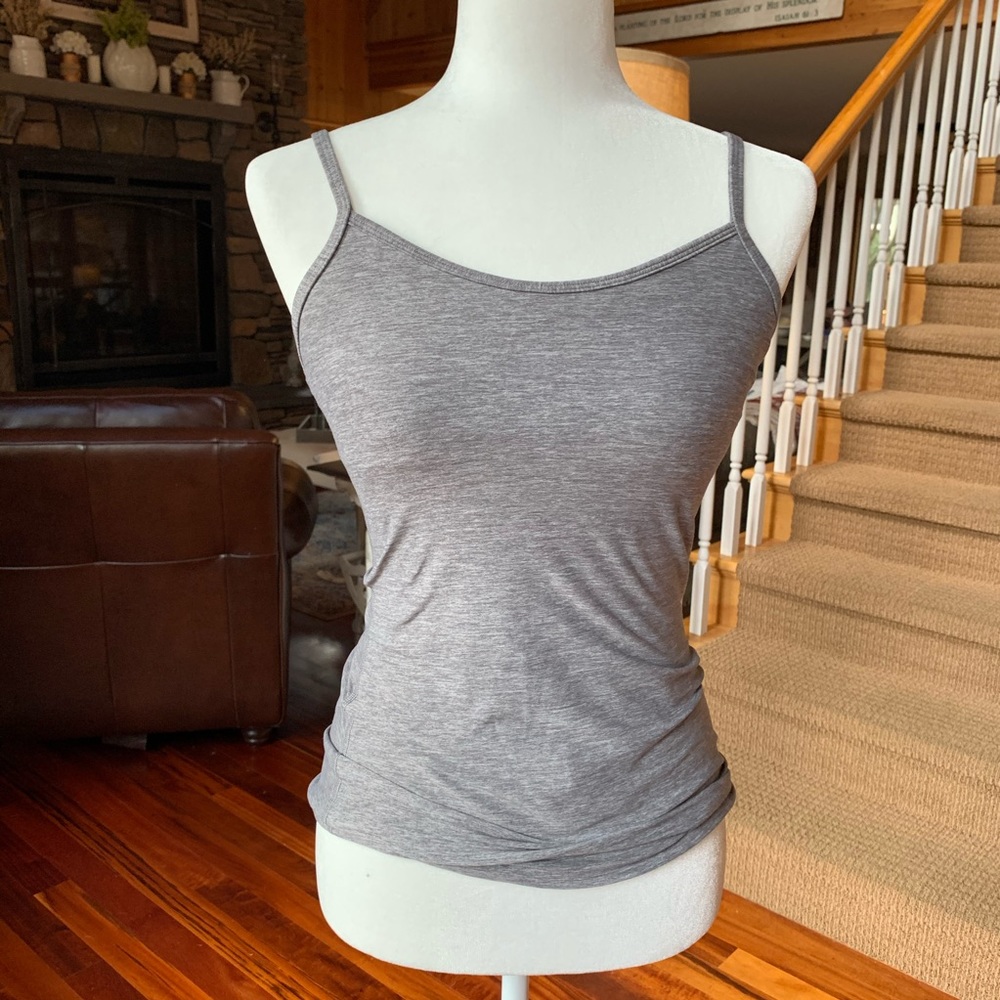 Lululemon Athletica Grey Power Y Luon Tank